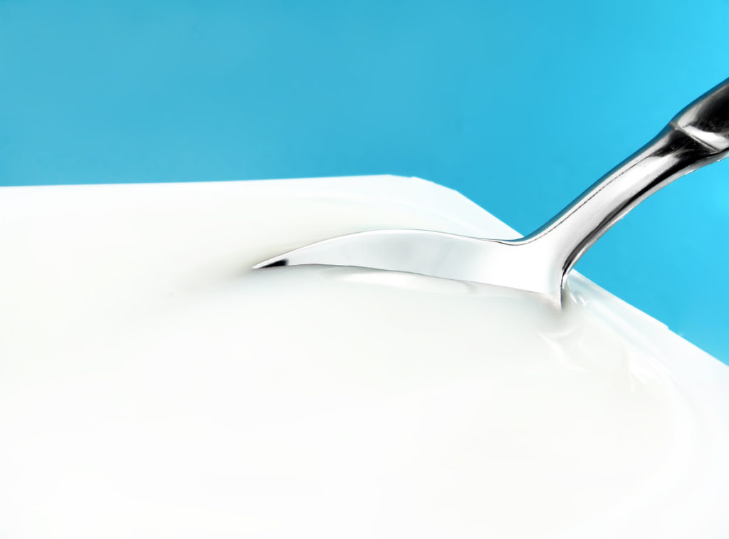 כף של יוגורט