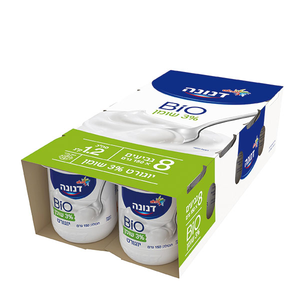 דנונה BIO שמיניית יוגורט 3% שומן 150 גר׳