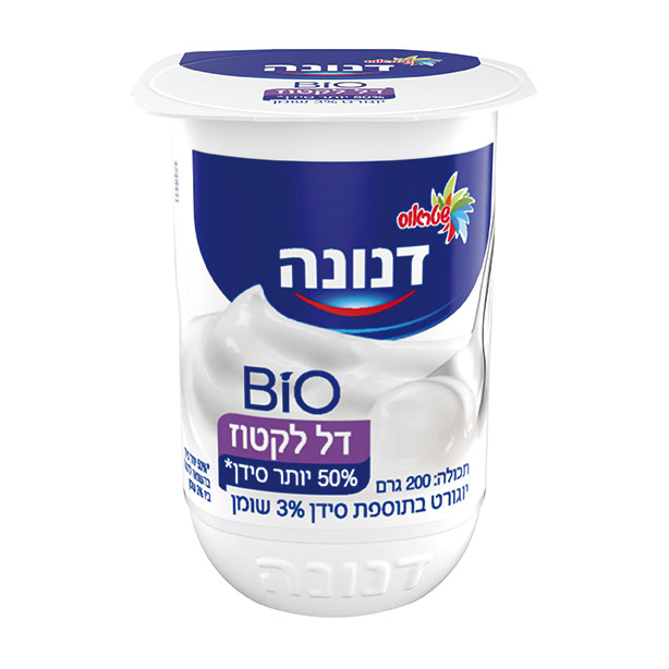 דנונה BIO יוגורט דל לקטוז בתוספת סידן 3% שומן 200 גרם