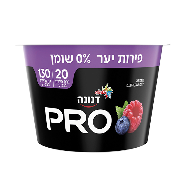 דנונה PRO יוגורט בטעם פירות יער 20 גר׳ חלבון 0% שומן