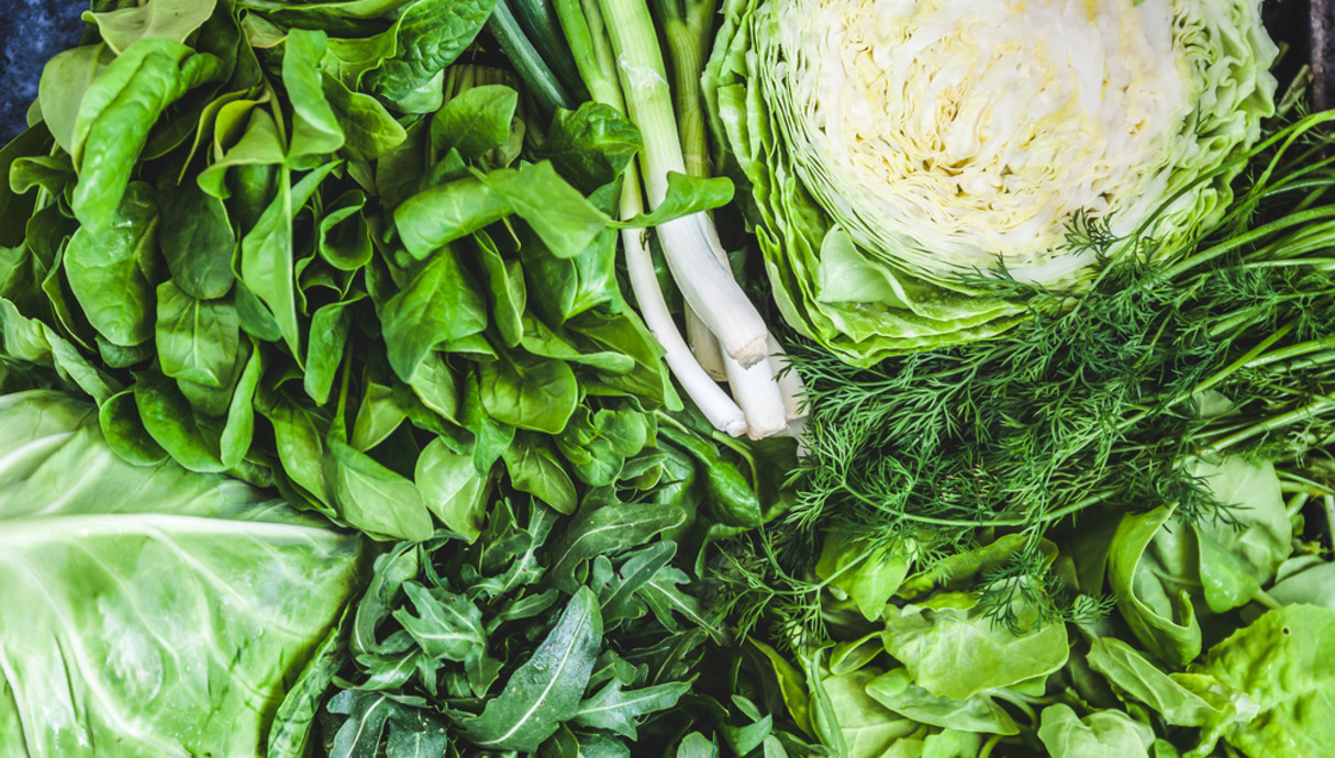 ירקות ירוקים בריאים