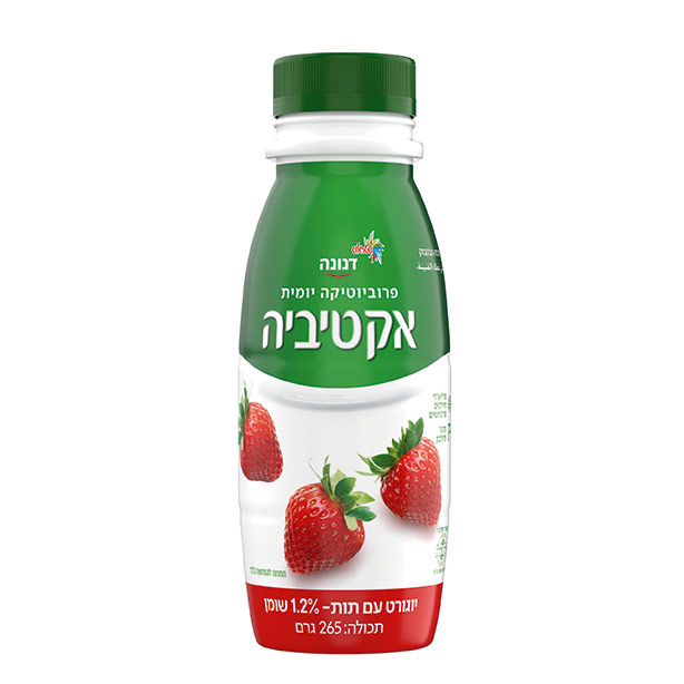 דנונה אקטיביה משקה תות 1.2% שומן 265 גרם