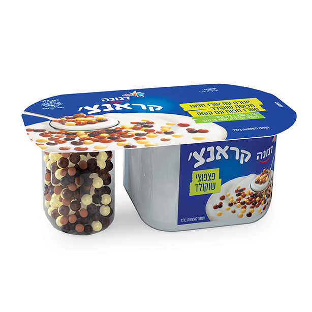 דנונה יוגורט עם אורז תפוח מצופה שוקולד ללא גלוטן 4.2% שומן