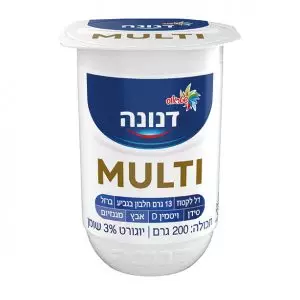 דנונה MULTI יוגורט בתוספת מינרלים וויטמין D 3% שומן