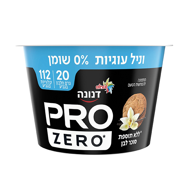 דנונה PRO בטעם וניל עוגיות ללא סוכר 20 גר׳ חלבון 0% שומן