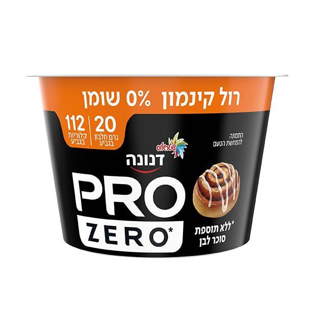 דנונה PRO יוגורט בטעם רול קינמון ללא סוכר 20 גר׳ חלבון 0% שומן