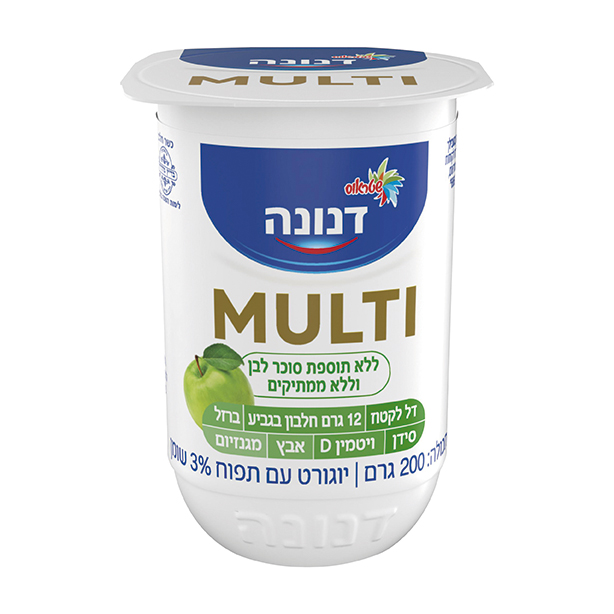 דנונה MULTI יוגורט עם תפוח 3% שומן