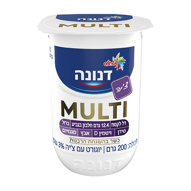 דנונה MULTI יוגורט עם צ'יה 3% שומן