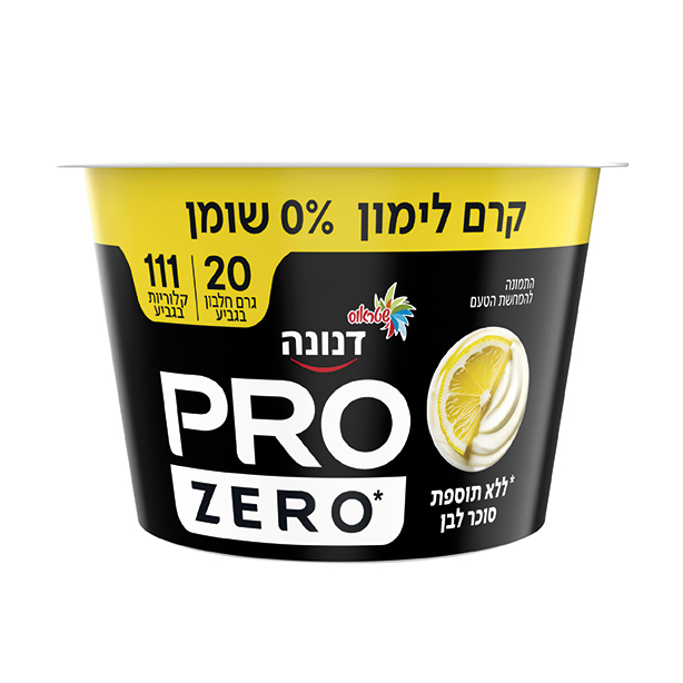 דנונה PRO בטעם קרם לימון ללא סוכר 20 גר׳ חלבון 0% שומן